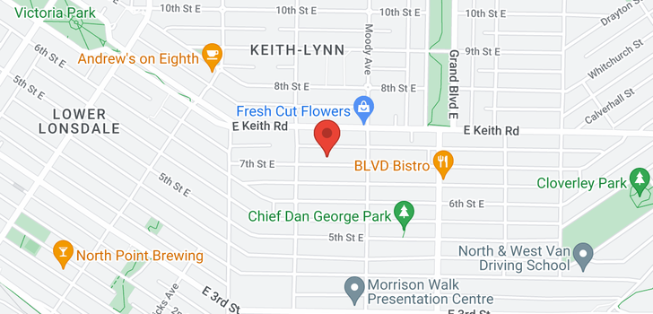 map of 528 E 7TH STREET